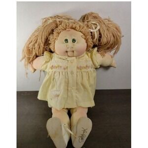 Xavier Roberts 1983 Cabbage Patch Kids Cloth Doll Blonde Signed 24"